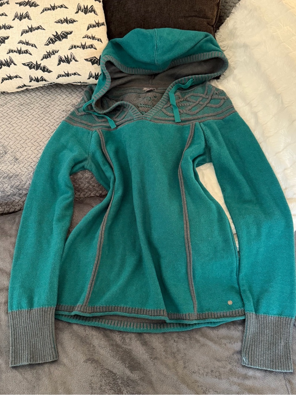 ♡Eddie bauer teal hoodie y2k♡